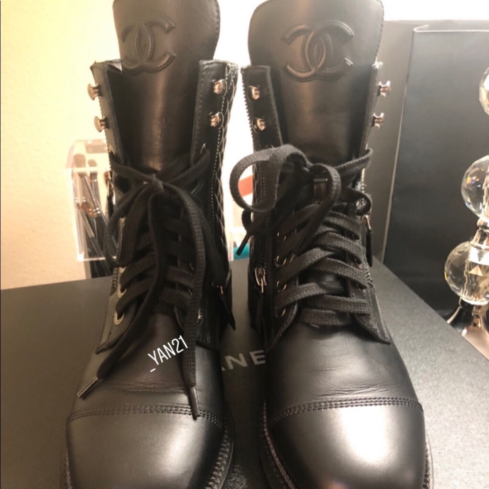 Chanel combat boots limited edition 2018